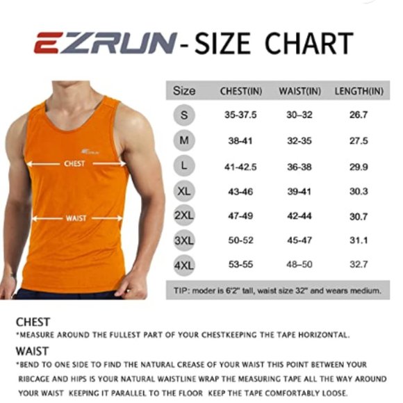 EZRUN Men's Quick Dry Sport Tank Top for Bodybuilding Gym Athletic Jogging XL - Picture 2 of 5